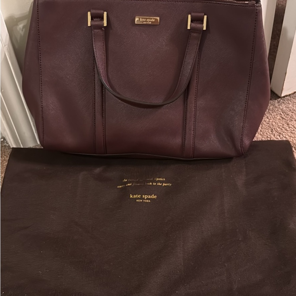 Kate Spade Deep Burgundy Tote